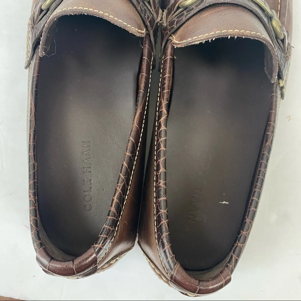 Cole Haan Venetian Loafer Men's 10 M French Roast Brown Loafers Buckle C11396